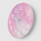 シンプルでエレガントなモモのピンクは|の柱時計を振ります ラージ壁時計 (傾斜)