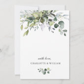 シンプルでエレガントなユーカリのハウスパーティー 招待状 (裏面)