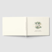 シンプルでエレガントなユーカリの花のウェディングデザイン ゲストブック (全面)