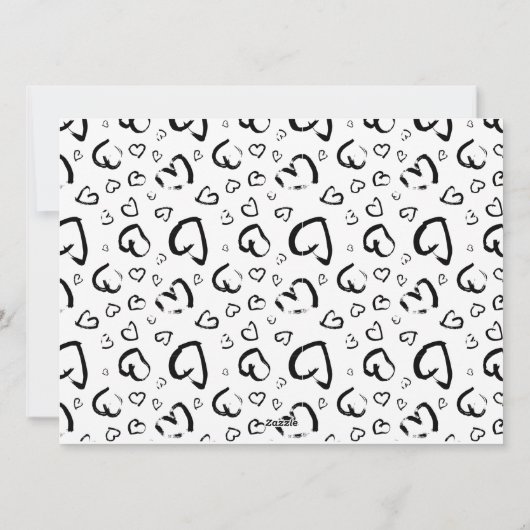 シンプルでエレガントなラブ バレンタインデーのカップル 5枚の写真 シーズンカード (裏面)