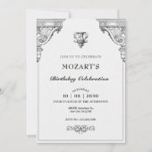 シンプルでエレガントなルネサンス建築 招待状 (正面)