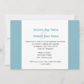 シンプルでエレガントなロイヤルブルーの結婚式の披露宴 招待状 (正面)