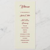 シンプルでエレガントな両面プログラムカード プログラム (正面)