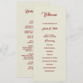 シンプルでエレガントな両面プログラムカード プログラム (正面/裏面)