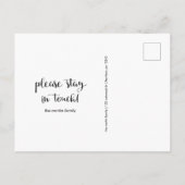 シンプルでエレガントな住所変更写真 案内ポストカード (裏面)