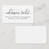 シンプルでエレガントな入場のチケットのエンクロージャカード エンクロージャーカード (正面/裏面)