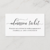 シンプルでエレガントな入場のチケットのエンクロージャカード エンクロージャーカード (正面)