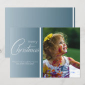 シンプルでエレガントな写真が編集できるホリデー シーズンカード (正面/裏面)