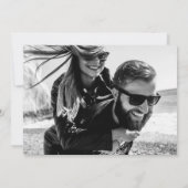 シンプルでエレガントな写真 ウェディング セーブ・ザ・デート 招待状 (裏面)