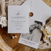 シンプルでエレガントな写真 ウェディング 招待状