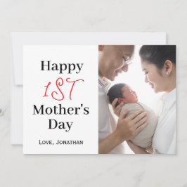 シンプルでエレガントな初めての母の日 ワンフォト シーズンカード