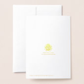 シンプルでエレガントな卒業発表写真 箔カード (裏面封筒付き)