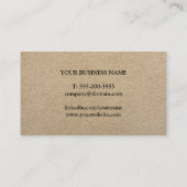 シンプルでエレガントな印刷されたクラフト紙のコンサルタント 名刺 (裏面)