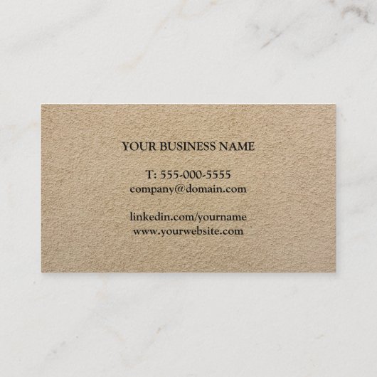 シンプルでエレガントな印刷されたクラフト紙のコンサルタント 名刺 (裏面)