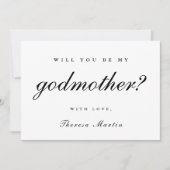 シンプルでエレガントな名付け親提案 ピンク 招待状 (正面)