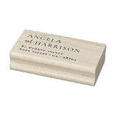 シンプルでエレガントな名前の結婚式の戻りアドレス ラバースタンプ (スタンプ)