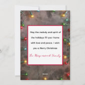 シンプルでエレガントな家族のクリスマス フォト コラージュ シーズンカード (裏面)