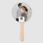 シンプルでエレガントな感謝のウェディングQRコード写真 ハンドファン (裏面)