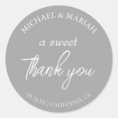 シンプルでエレガントな感謝を伝えるウェディングギフト ラウンドシール (正面)