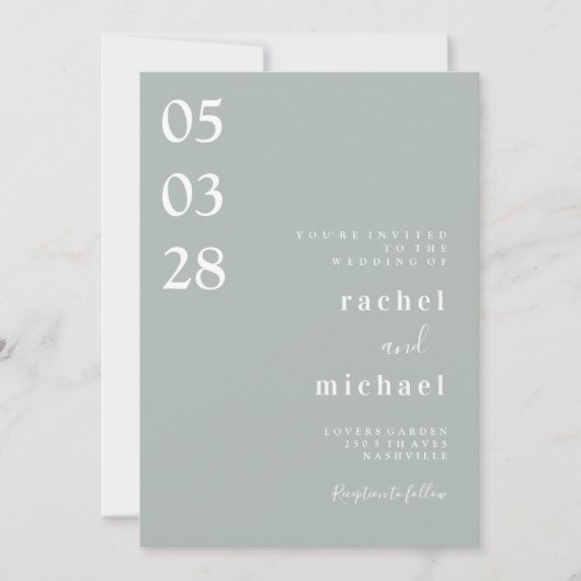 シンプルでエレガントな招待状 招待状 (正面)