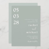 シンプルでエレガントな招待状 招待状 (正面/裏面)