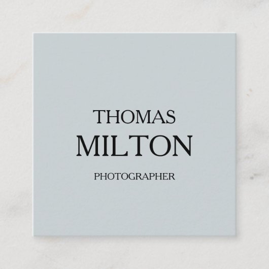 シンプルでエレガントな最小主義のモダンQRコード スクエア名刺 (正面)