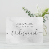 シンプルでエレガントな水彩のブライズメイド 招待状 (スタンド正面)