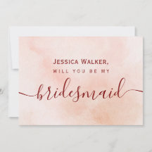 シンプルでエレガントな水彩画のブライズメイド