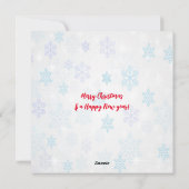 シンプルでエレガントな水彩画の花と聖書の一節 シーズンカード (裏面)