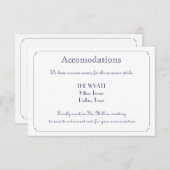 シンプルでエレガントな濃紺の結婚式の調節 エンクロージャーカード (正面/裏面)