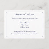 シンプルでエレガントな濃紺の結婚式の調節 エンクロージャーカード (正面)