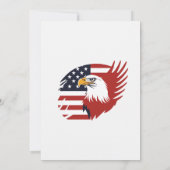 シンプルでエレガントな独立記念日のお祝い 招待状 (裏面)