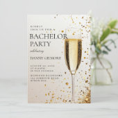 シンプルでエレガントな独身パーティー 招待状 (スタンド正面)