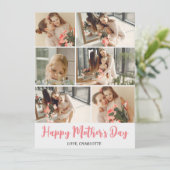 シンプルでエレガントな現代的な母の日フォトコラージュ シーズンカード (スタンド正面)