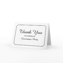 シンプルでエレガントな白い卒業お礼メッセージ