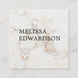 シンプルでエレガントな白人の大理石のプロフェッショナル スクエア名刺