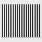 シンプルでエレガントな白黒ストライプ ラッピングペーパー (フラット)