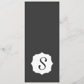 シンプルでエレガントな白黒デザイン メニュー (裏面)