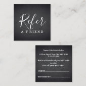 シンプルでエレガントな白黒紹介 紹介カード (正面/裏面)