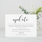 シンプルでエレガントな結婚報告カード 招待状 (スタンド正面)