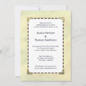 シンプルでエレガントな結婚式のリハーサルディナー 招待状 (正面)