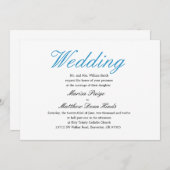 シンプルでエレガントな結婚式の招待状 招待状 (正面/裏面)