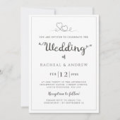 シンプルでエレガントな結婚式の招待状 招待状 (正面)