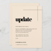 シンプルでエレガントな結婚式の最新情報のお知らせ 案内状 (正面/裏面)