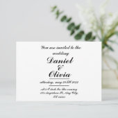 シンプルでエレガントな結婚式招待状テンプレート 招待状 (スタンド正面)