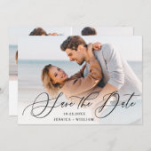 シンプルでエレガントな結婚式3 PHOTO セーブザデート (正面/裏面)