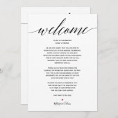 シンプルでエレガントな結婚式 ウェルカム＆イベントカード プログラム (正面/裏面)