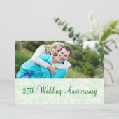 シンプルでエレガントな結婚記念日の写真招待状 招待状 (スタンド正面)