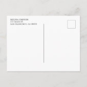 シンプルでエレガントな結婚RSVP インビテーションポストカード (裏面)