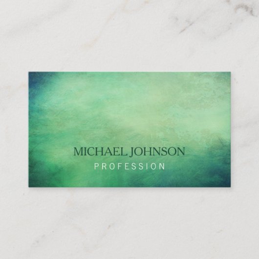 シンプルでエレガントな緑のヴィンテージの背景 名刺 (正面)